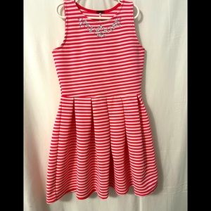 Poof Girl Pink&White Dress Size M